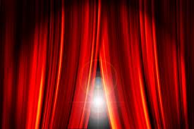 red theater drapes